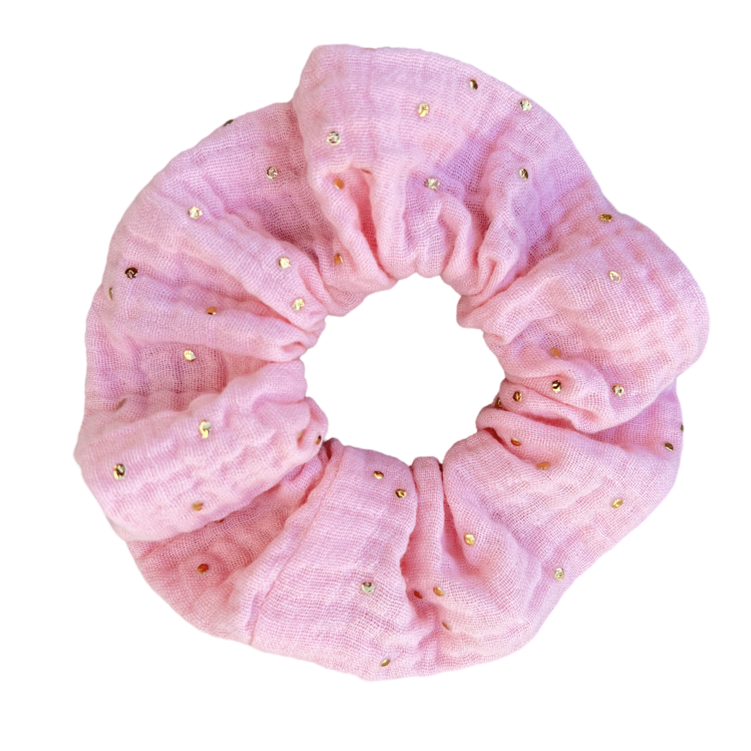 Scrunchy Pink sparkle M