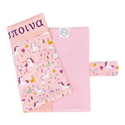 Θήκη παιδικού βιβλιαρίου υγείας Unicorns (custom)