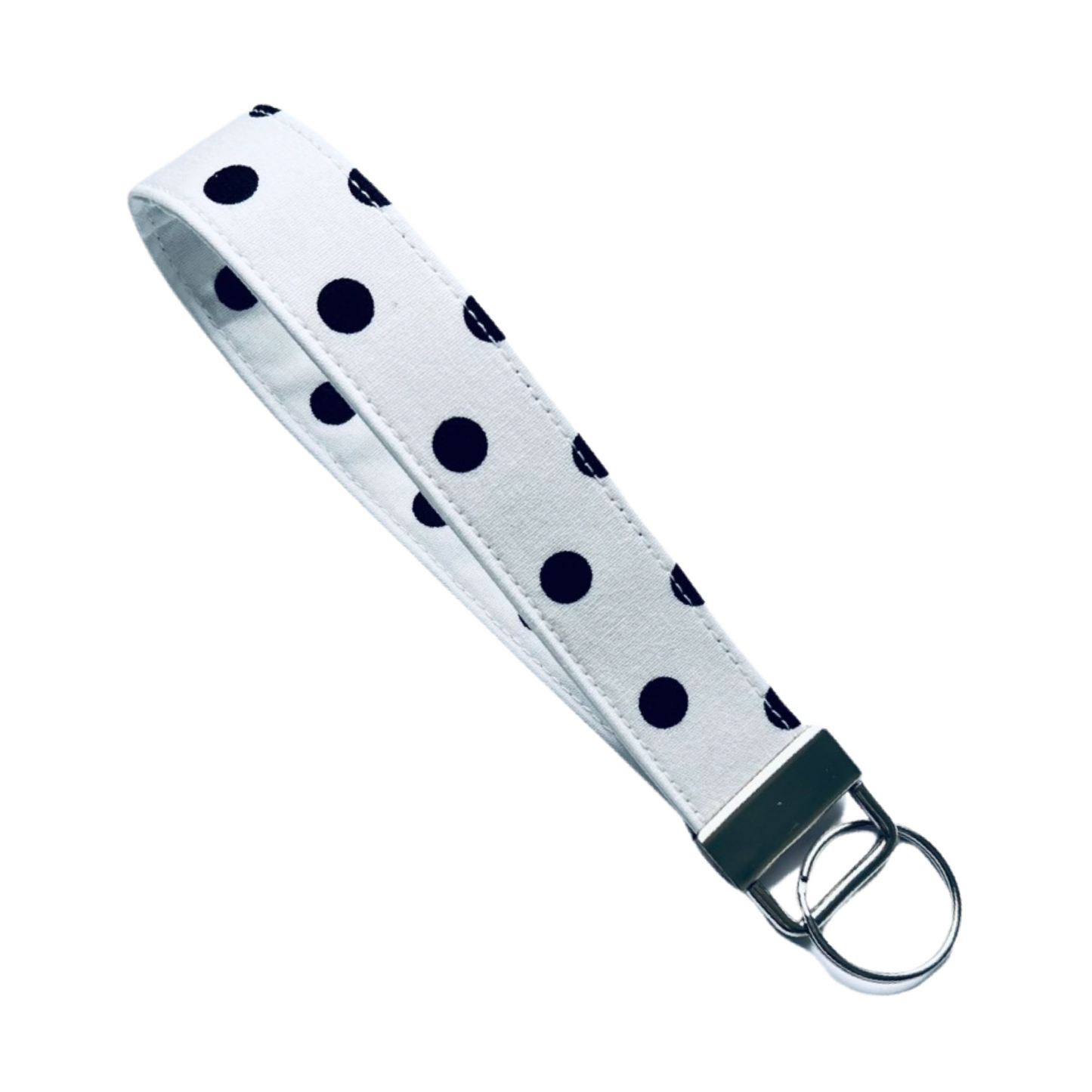 Μπρελόκ καρπού Polka white